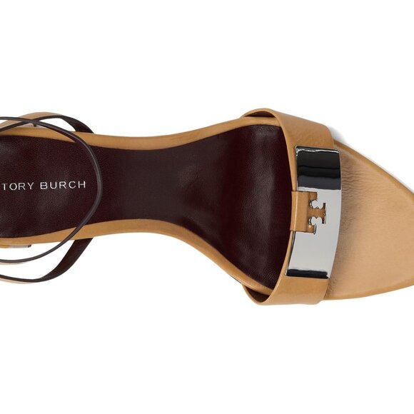 Tory Burch $400 Gigi Sandal 55Mm Cantucci/Silver Sz 10 NIB! - Picture 3 of 6